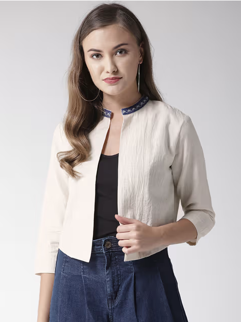 여성 솔리드 블랙 캐주얼 재킷